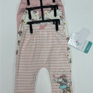 Disney Pink and White Minnie Mouse Leggings Set